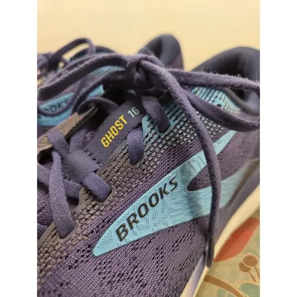 Brooks Ghost 16 Mens 9 Med Shoes Blue Running Walking Sneaker 1104181D438 Gym